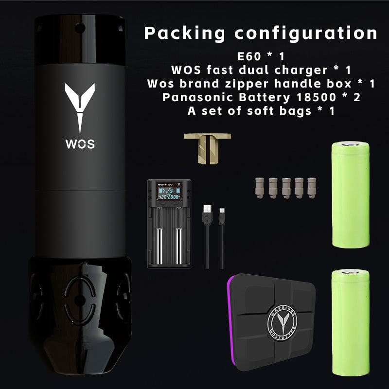 2024 WOS Latest Wireless Tattoo Pen E60 set