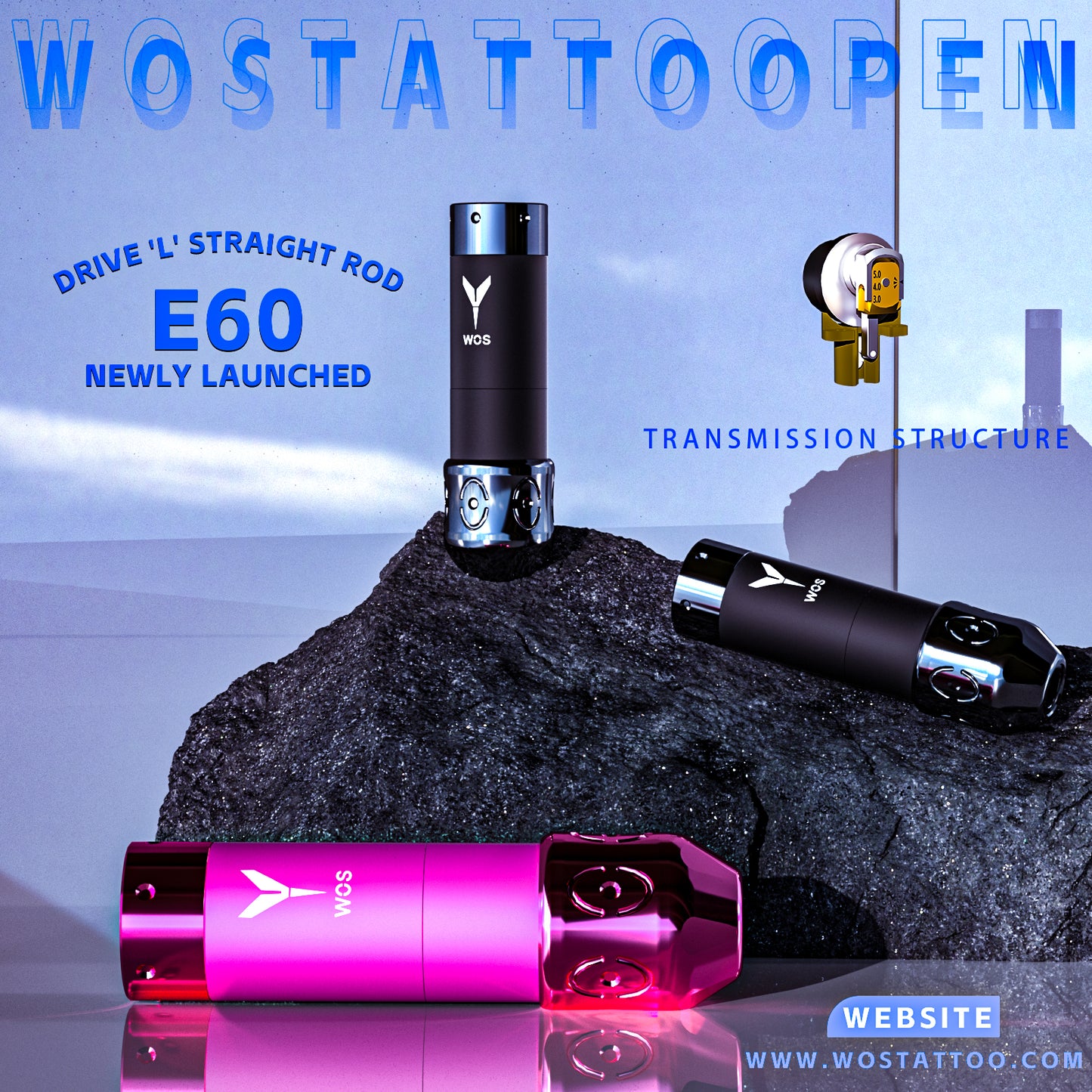 2024 WOS Latest Wireless Tattoo Pen E60 Pro