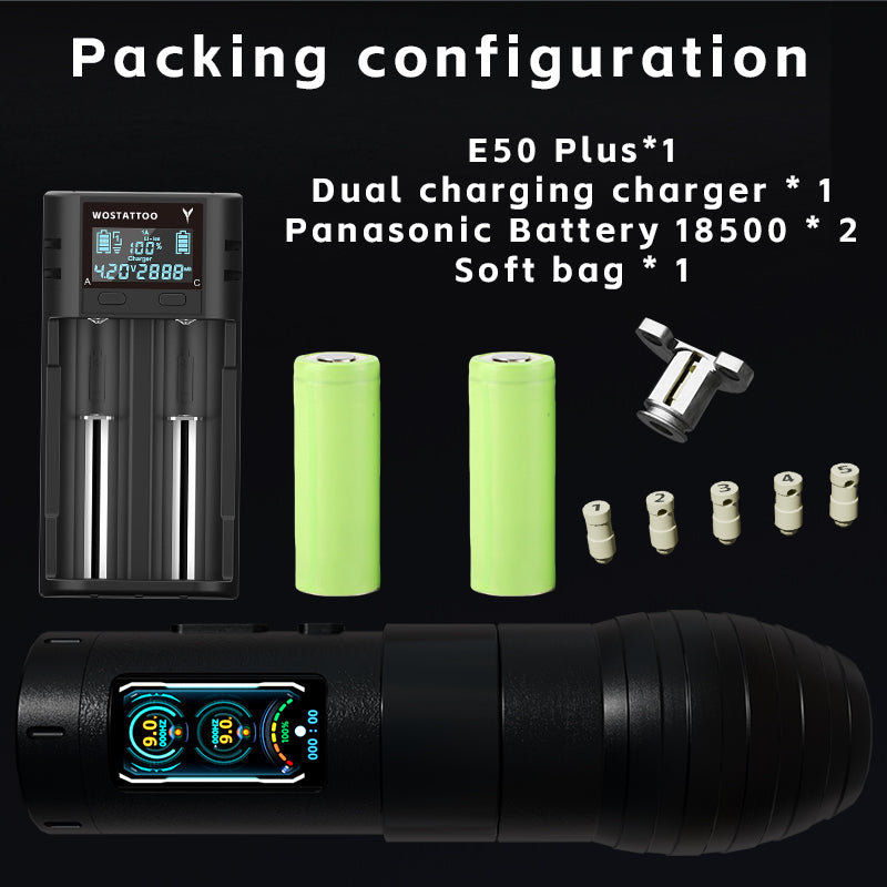 2025 WOS Latest Wireless Tattoo Pen E50 Plus