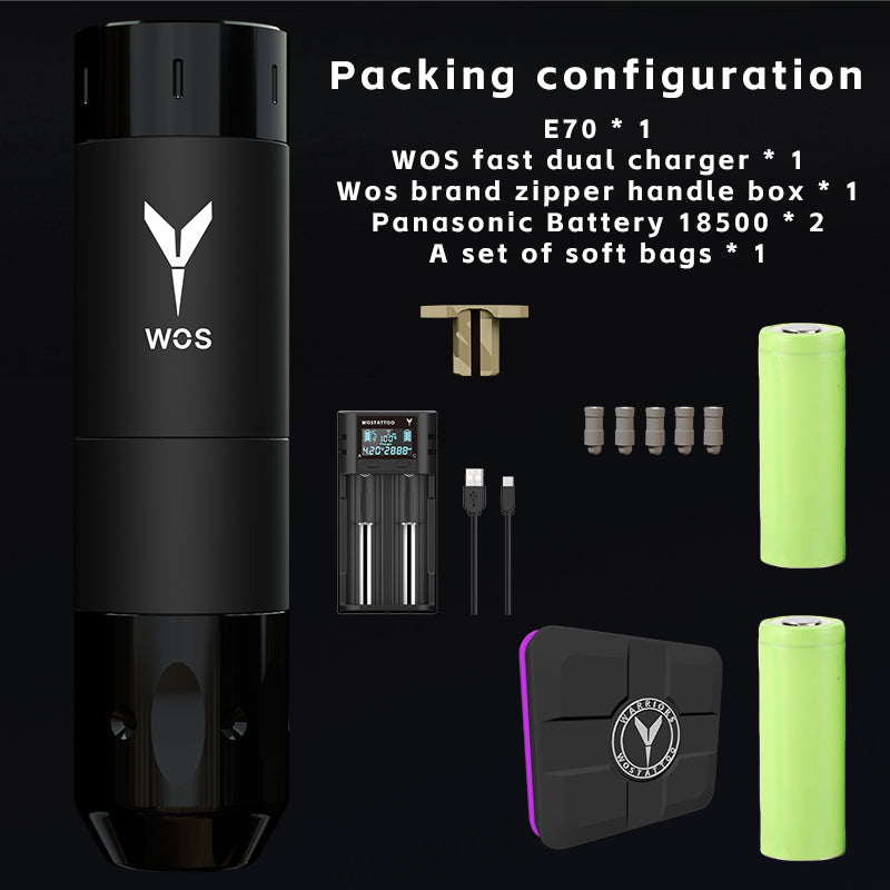 2024 WOS Latest Wireless Tattoo Pen E70 set