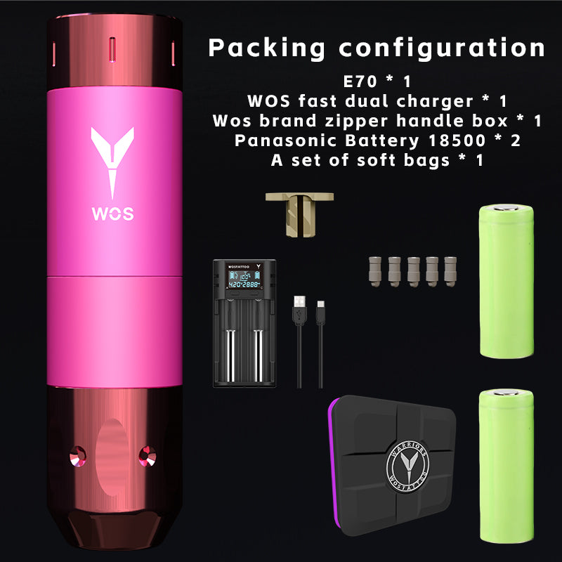 2024 WOS Latest Wireless Tattoo Pen E70 set