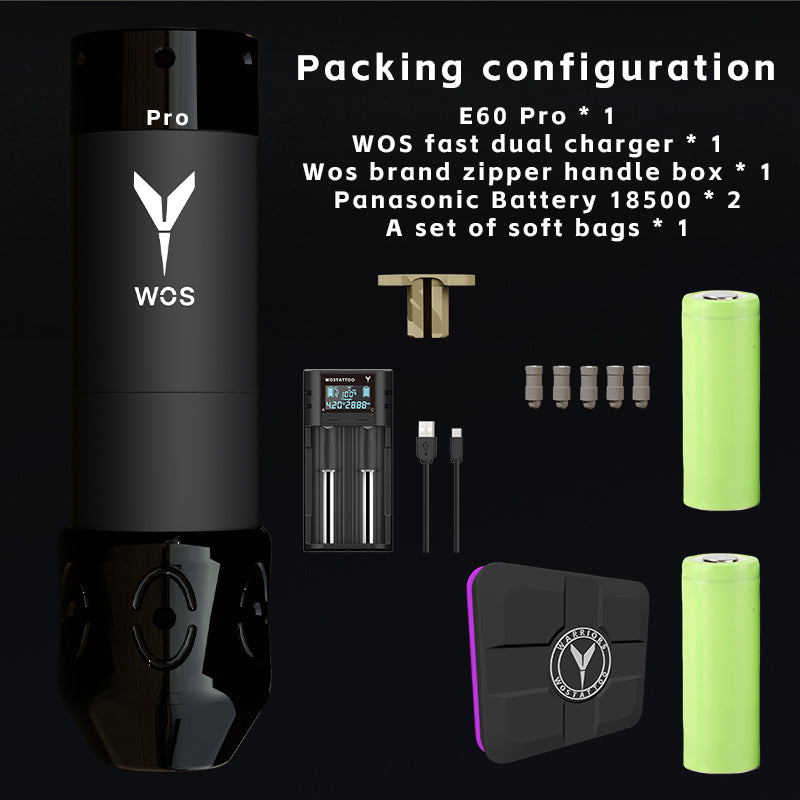 2024 WOS Latest Wireless Tattoo Pen E60 set
