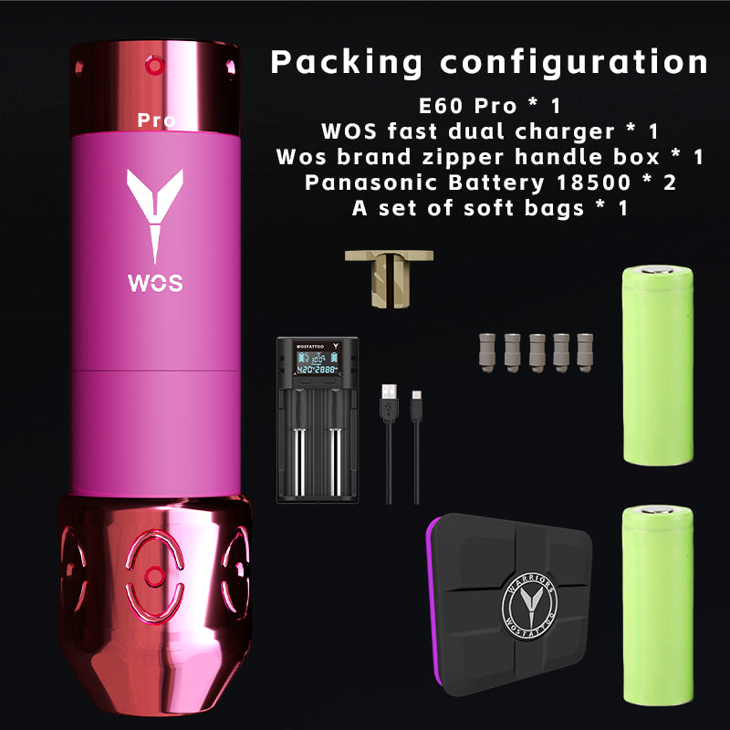 2024 WOS Latest Wireless Tattoo Pen E60 set